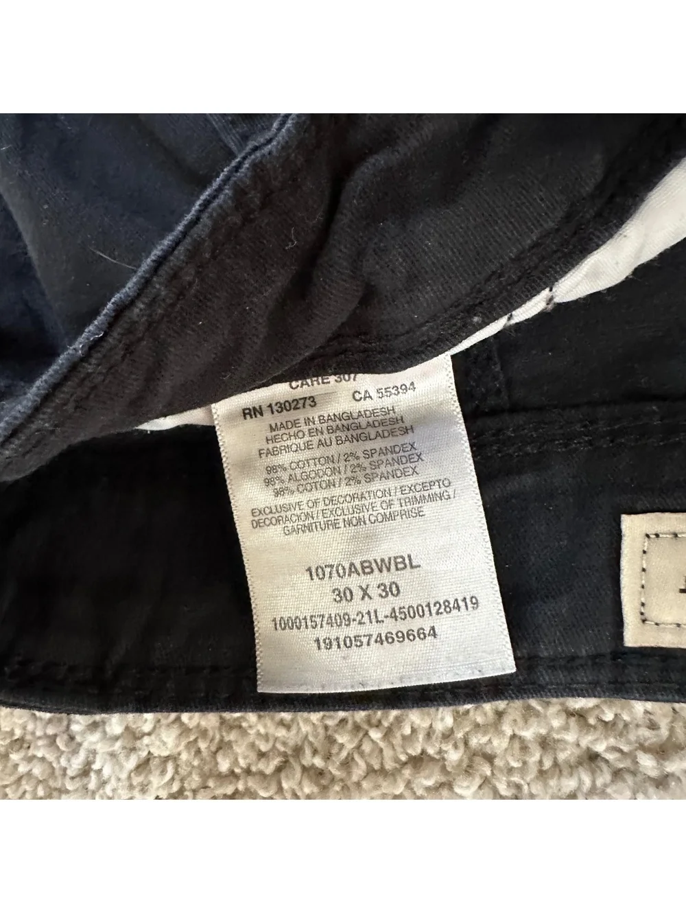 Wrangler black relaxed fit cargo pants